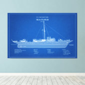 USCG Cutter Zee Cloud wpg-284 - ABD Canvas Afdruk (Insitu (Houten vloer))