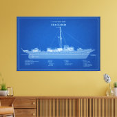 USCG Cutter Zee Cloud wpg-284 - ABD Canvas Afdruk (Insitu (Woonkamer))