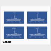 USCG Cutter Zee Cloud wpg-284 - ABD Rechthoekige Sticker (Vel)