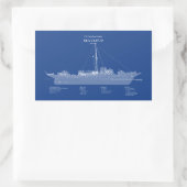 USCG Cutter Zee Cloud wpg-284 - ABD Rechthoekige Sticker (Tas)