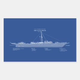 USCG Cutter Zee Cloud wpg-284 - ABD Rechthoekige Sticker