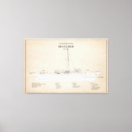 USCG Cutter Zee Cloud wpg-284 - SBD Canvas Afdruk