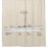 USCG Cutter Zee Cloud wpg-284 - SBD Douchegordijn (Voorkant)