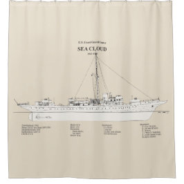 USCG Cutter Zee Cloud wpg-284 - SBD Douchegordijn