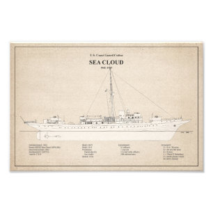 USCG Cutter Zee Cloud wpg-284 - SBD Foto Afdruk