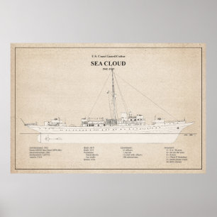 USCG Cutter Zee Cloud wpg-284 - SBD Poster