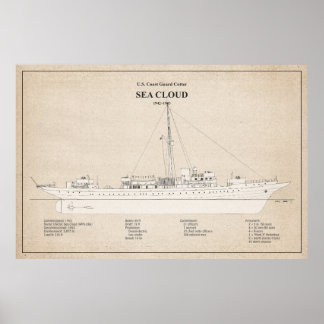 USCG Cutter Zee Cloud wpg-284 - SBD Poster