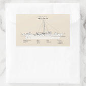 USCG Cutter Zee Cloud wpg-284 - SBD Rechthoekige Sticker (Tas)