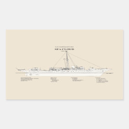 USCG Cutter Zee Cloud wpg-284 - SBD Rechthoekige Sticker