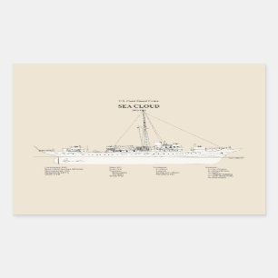USCG Cutter Zee Cloud wpg-284 - SBD Rechthoekige Sticker