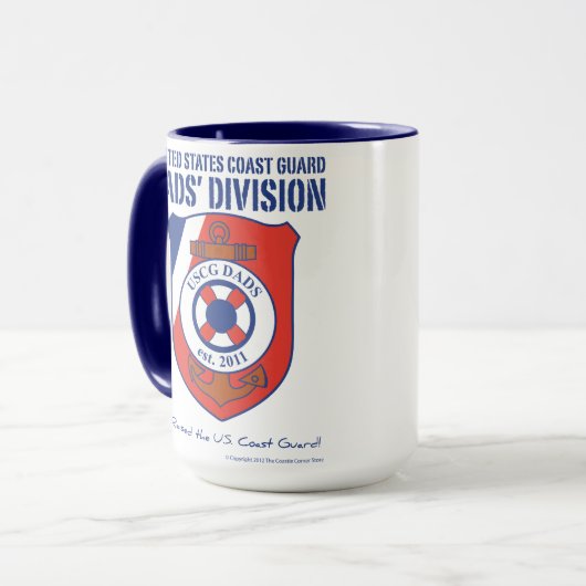 USCG Dads' Division 15 oz Ringer Mok (Voorkant links)