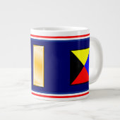 USCG Ensign Bravo Zulu Signal Flag Mok (Voorkant rechts)