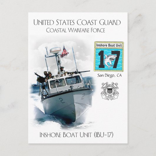 USCG Inshore Boat Unit IBU-17 Briefkaart (Voorkant)