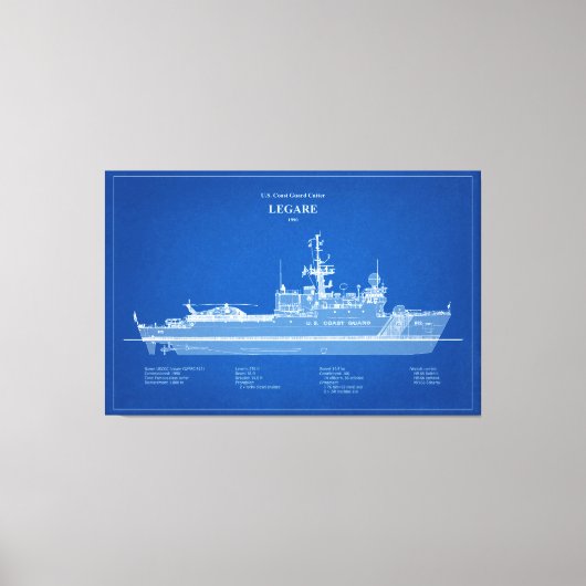 USCG Legare wmec-912 - ABD Canvas Afdruk (Voorkant)