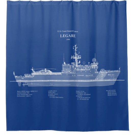 USCG Legare wmec-912 - ABD Douchegordijn (Voorkant)