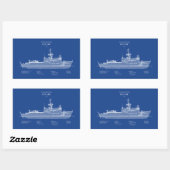 USCG Legare wmec-912 - ABD Rechthoekige Sticker (Vel)