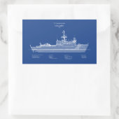 USCG Legare wmec-912 - ABD Rechthoekige Sticker (Tas)