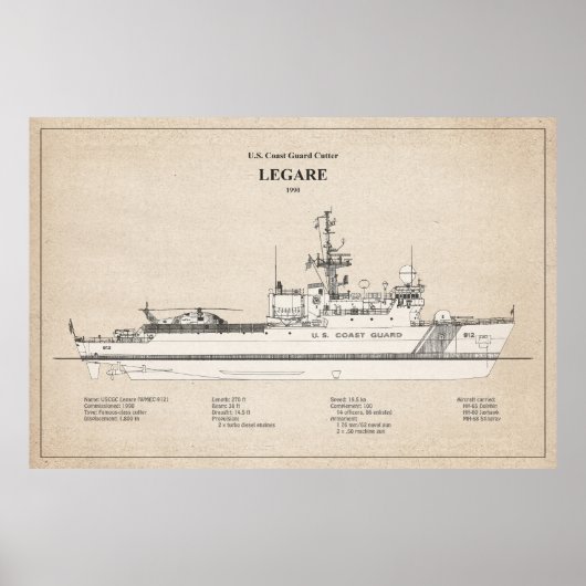 USCG Legare wmec-912 - SBD Poster (Voorkant)