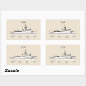 USCG Legare wmec-912 - SBD Rechthoekige Sticker (Vel)