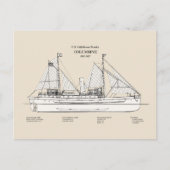 USCG Lighthouse Tender Columbine - SBD Briefkaart (Voorkant)