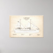 USCG Lighthouse Tender Columbine - SBD Canvas Afdruk (Voorkant)