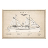 USCG Lighthouse Tender Columbine - SBD Foto Afdruk (Voorkant)