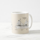 USCG Lighthouse Tender Columbine - SBD Koffiemok (Voorkant rechts)