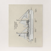 USCG Lighthouse Tender Columbine - SBD Legpuzzel (Verticaal)