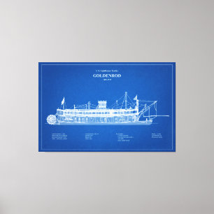 USCG Lighthouse Tender Goldenrod - ABD Canvas Afdruk
