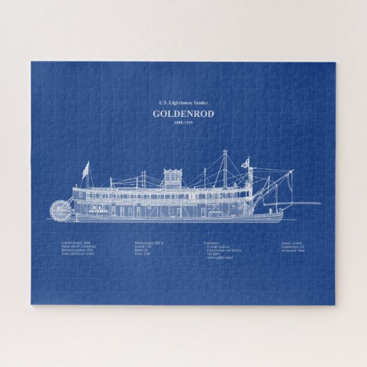USCG Lighthouse Tender Goldenrod - ABD Legpuzzel (Horizontaal)