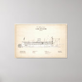 USCG Lighthouse Tender Goldenrod - SBD Canvas Afdruk (Voorkant)