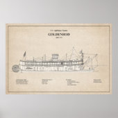 USCG Lighthouse Tender Goldenrod - SBD Poster (Voorkant)