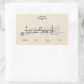 USCG Lighthouse Tender Goldenrod - SBD Rechthoekige Sticker (Tas)