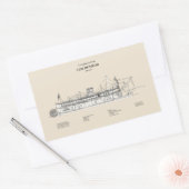 USCG Lighthouse Tender Goldenrod - SBD Rechthoekige Sticker (Envelop)