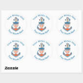 USCG Luitenant-bevelhebber Douaneaneanker Ronde Sticker (Vel)