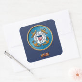 USCG Mam Square Stickers, Glossy Vierkante Sticker (Envelop)