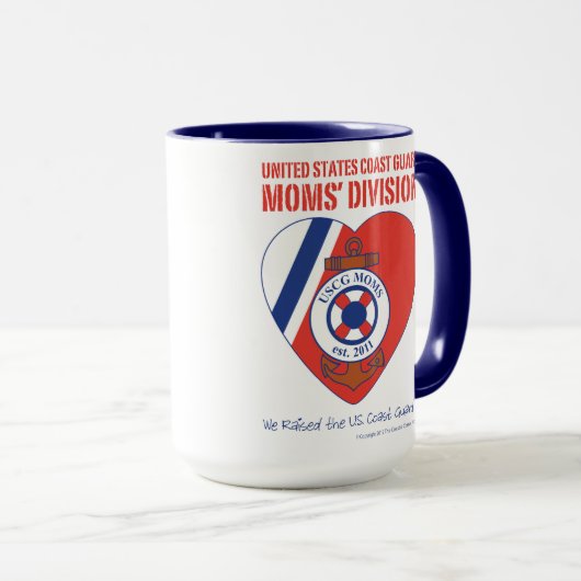 USCG Moms' Division 15 oz Ringer Mok (Voorkant rechts)