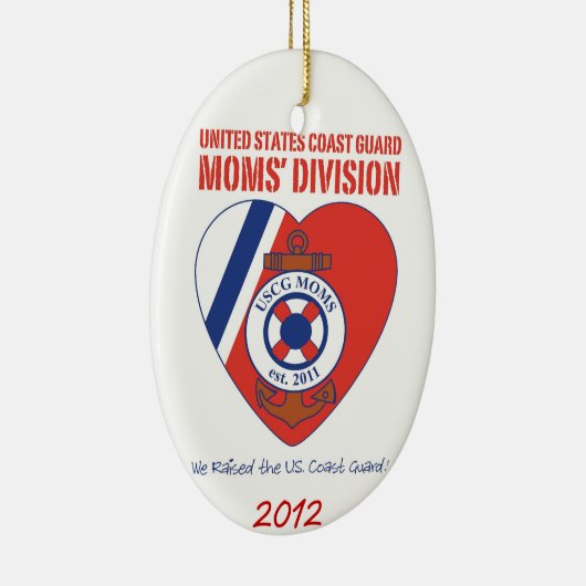 USCG Moms' Division Oval Ornament 2012 (Rechts)