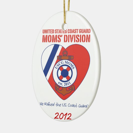 USCG Moms' Division Oval Ornament 2012 (Links)