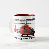 USCG-ondersteuning Tweekleurige Koffiemok (Voorkant links)