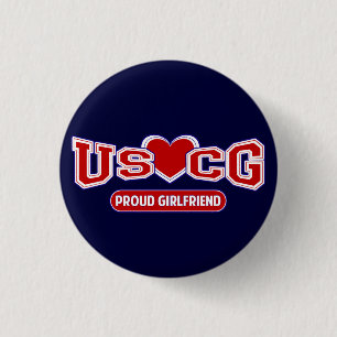 USCG Proud Vriendin Ronde Button 3,2 Cm