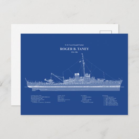 USCG Roger B. Taney whec-37 - ABD Briefkaart (Voorkant / Achterkant)