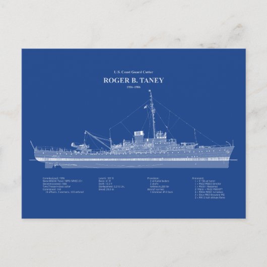 USCG Roger B. Taney whec-37 - ABD Briefkaart (Voorkant)