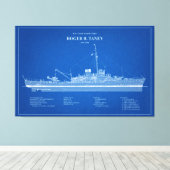 USCG Roger B. Taney whec-37 - ABD Canvas Afdruk (Insitu (Houten vloer))