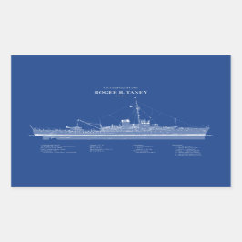USCG Roger B. Taney whec-37 - ABD Rechthoekige Sticker