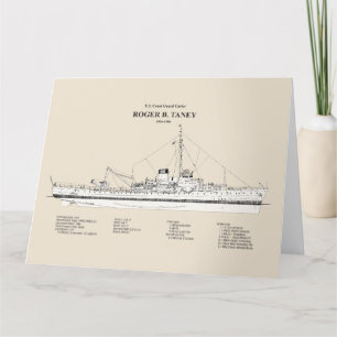 USCG Roger B. Taney whec-37 - SBD Bedankkaart
