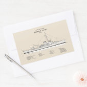 USCG Roger B. Taney whec-37 - SBD Rechthoekige Sticker (Envelop)