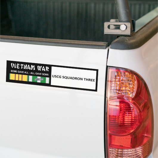 USCG SQUADRON DRIE VIETNAM WAR VETERAN BUMPERSTICKER (Op Truck)