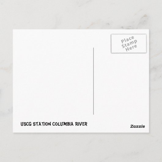 USCG Station Columbia Briefkaart (Achterkant)