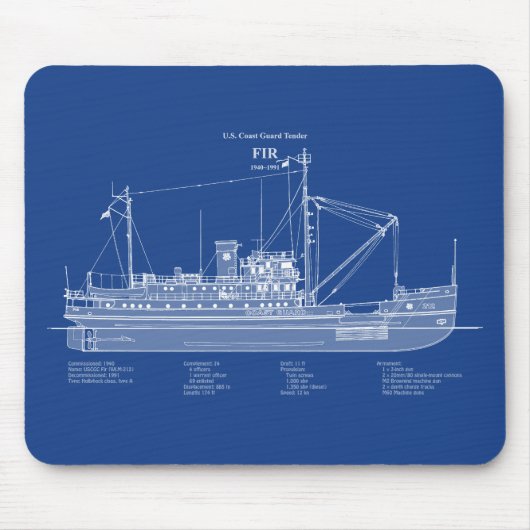 USCG Tender Fir WLM-212 - ABD Muismat (Voorkant)